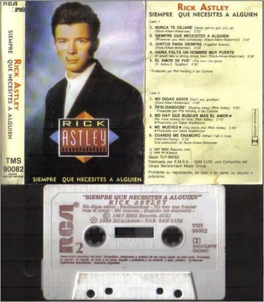 Rick Astley — Whenever You Need Somebody = Siempre Que Necesites A Alguien