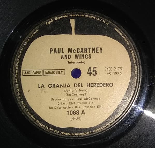 Paul McCartney And Wings — La Granja Del Heredero = Junior's Farm