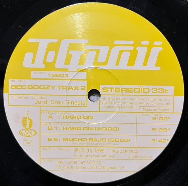 J. Graü* – Bee Boozy Trax 2