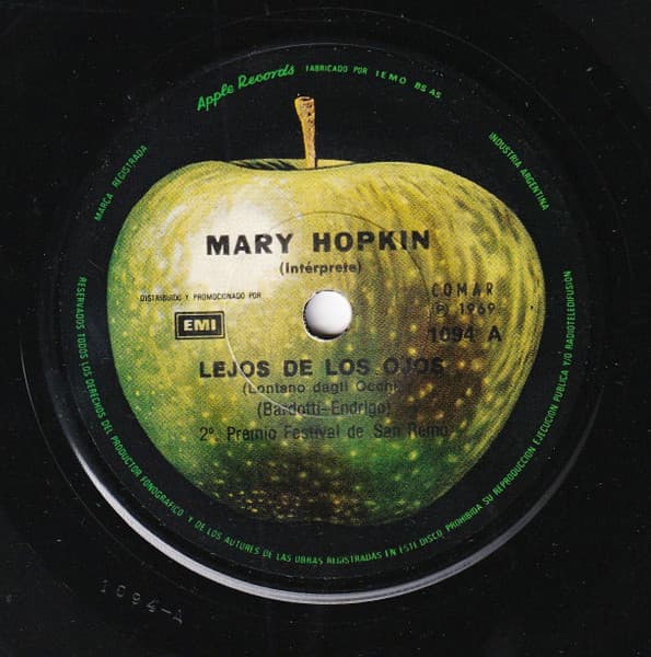 Mary Hopkin — Lejos de Los Ojos = Lontano Dagli Occhi