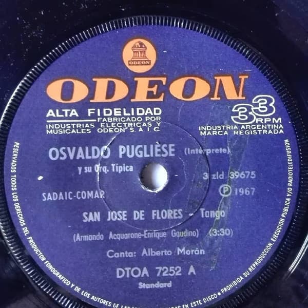 Osvaldo Pugliese Y Su Orq. Típica — San Jose de Flores / Un Baile A Beneficio