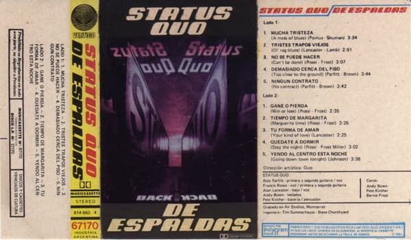 Status Quo — De Espaldas = Back To Back
