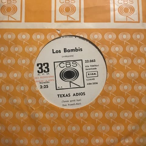 Los Bambis — Texas Adiós / Ay, Ay, Ay