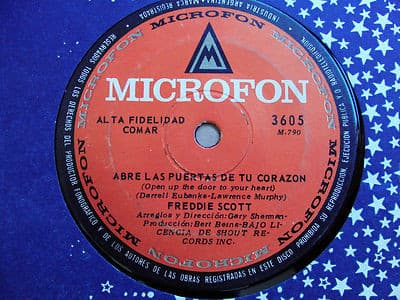 Freddie Scott — Abriendo Las Puertas De Tu Corazon (Open Up The Door To Your Heart) / Harlem Español (Spanish Harlem)