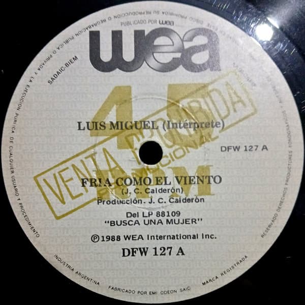 Luis Miguel — Fría Como El Viento / Separados