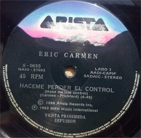 Eric Carmen — Haceme Perder El Control = Make Me Lose Control