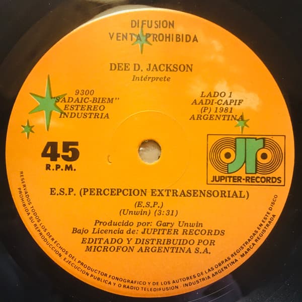 Dee D. Jackson — E.S.P. (Percepcion Extrasensorial) / Convénceme (Talk Me Down)