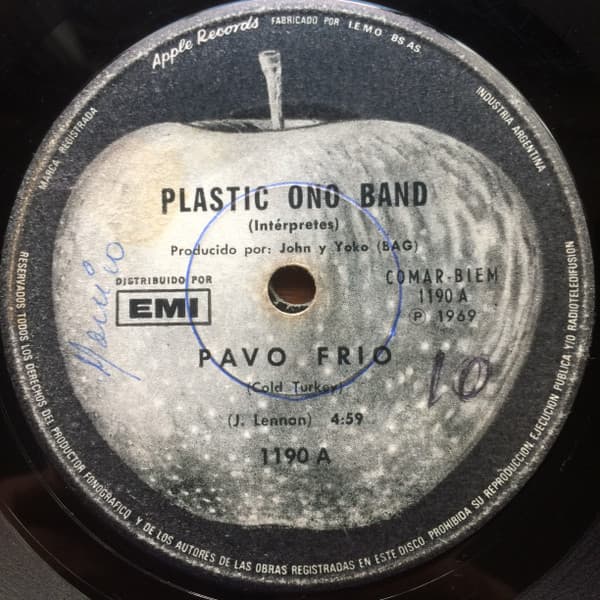 The Plastic Ono Band — Pavo Frio / No Te Preocupes, Kyoko