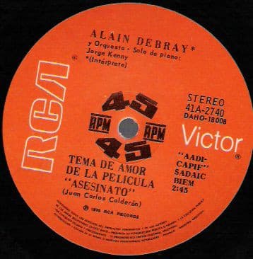 Alain Debray — Tema De Amor De La Película "Asesinato" / Concierto Para Un Loco