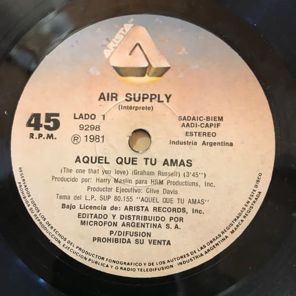 Air Supply — Aquel Que Tu Amas = The One That You Love