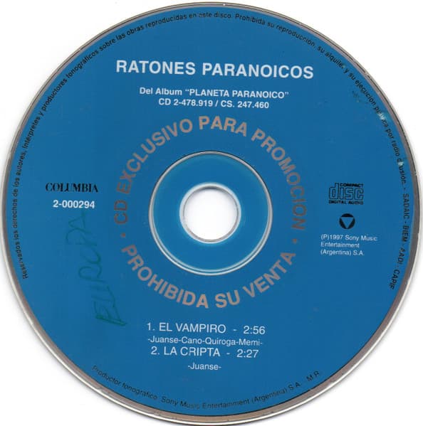 Ratones Paranoicos — El Vampiro / La Cripta
