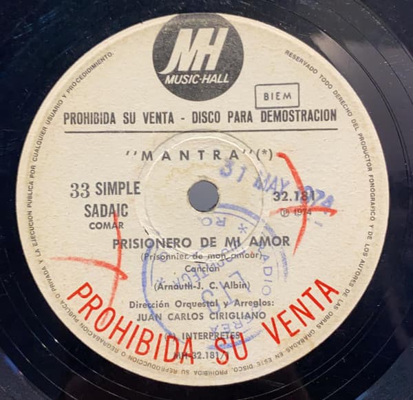Mantra — Prisionero De Mi Amor