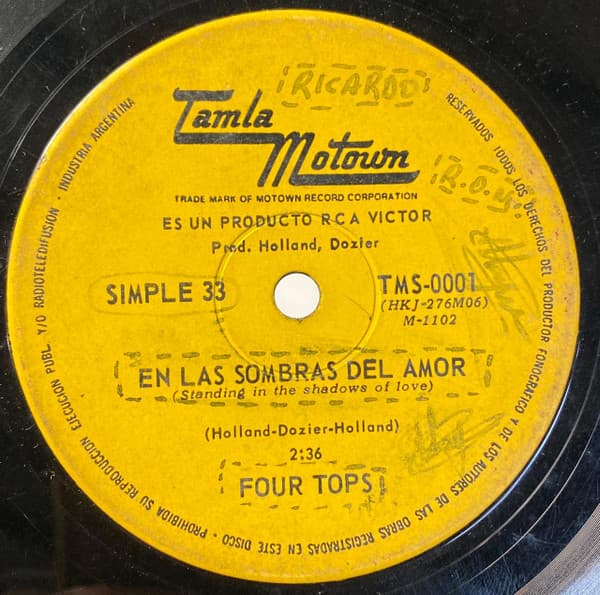 Four Tops — En Las Sombras Del Amor = Standing In The Shadows Of Love