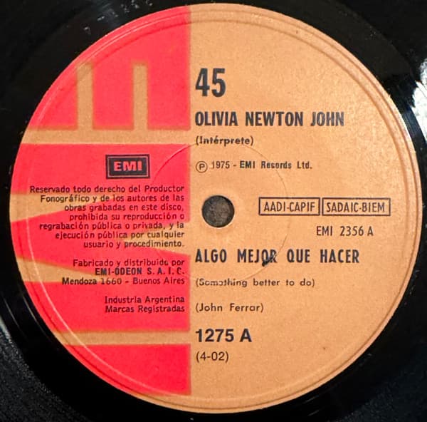 Olivia Newton-John — Algo Mejor Que Hacer = Something Better To Do / Es Mi Rock = He's My Rock