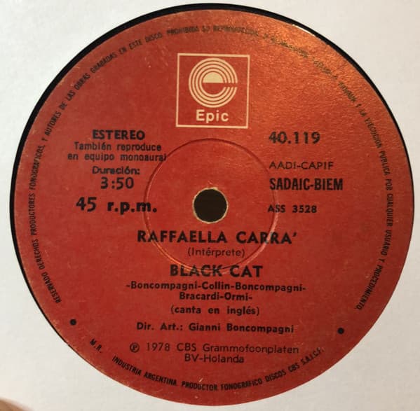 Raffaella Carrà — Black Cat