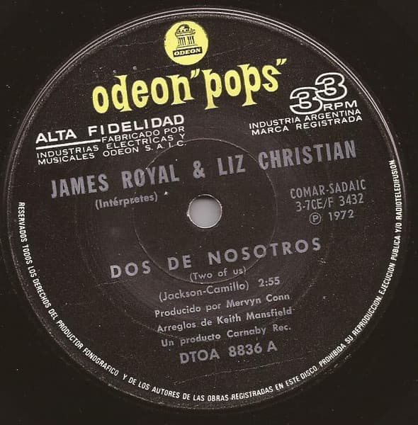 James Royal & Liz Christian — Two Of Us = Dos de Nosotros