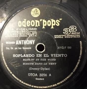 Richard Anthony — Soplando En El Viento = Blowing In The Wind