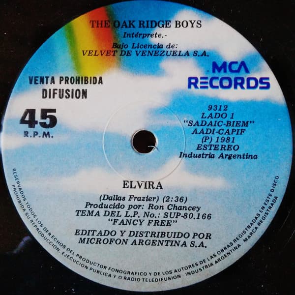 The Oak Ridge Boys — Elvira / Una Mujer Como Tu = A Woman Like You