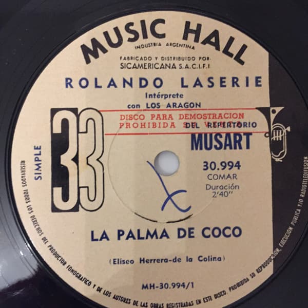 Rolando Laserie — La Palma De Coco / Yo Bailo Boogaloo