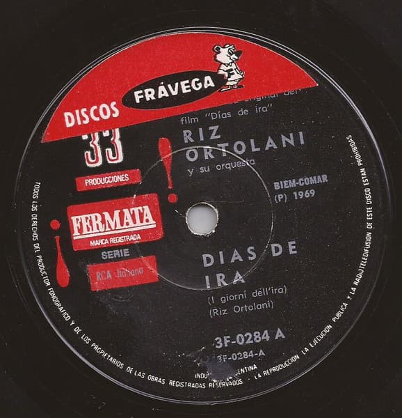 Riz Ortolani — Dias De Ira = I Giorni Dell'Ira