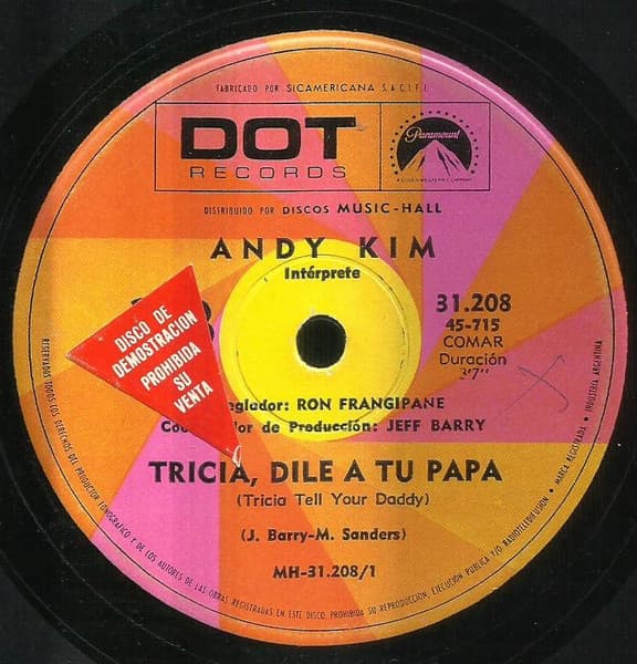 Andy Kim — Tricia, Dile A Tu Papa = Tricia Tell Your Daddy
