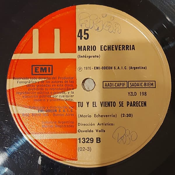 Mario Echeverria — Quedate Un Poquito Mas / Tu Y El Viento Se Parecen