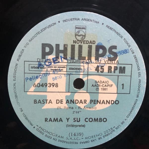 Rama Y Su Combo — Caminando Despacito / Basta De Andar Penando