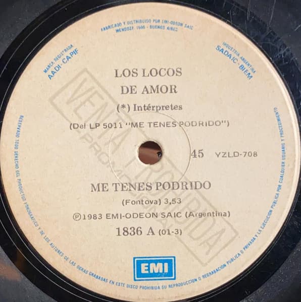 Los Locos De Amor — Me Tenes Podrido