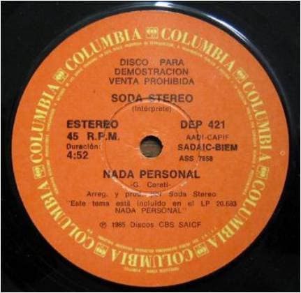 Soda Stereo — Nada Personal / Juego De Seducción