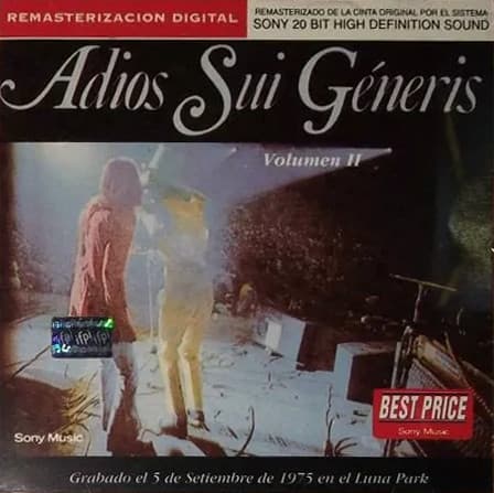 Sui Generis — Adios Sui Géneris, Volumen II