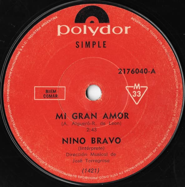 Nino Bravo — Mi Gran Amor / Noelia