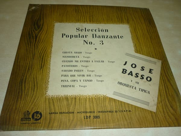 José Basso Y Su Orquesta Típica — Seleccion Popular Danzante No. 3