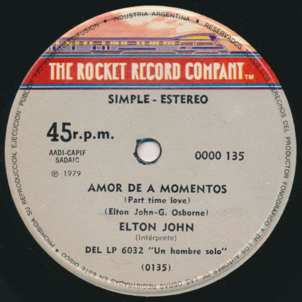 Elton John & Kongas — Amor De A Momentos / Dame Algo De Amor