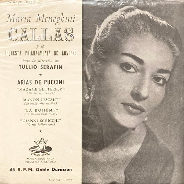 Maria Meneghini Callas & Orquesta Sinfonica De Londres — Arias De Puccini