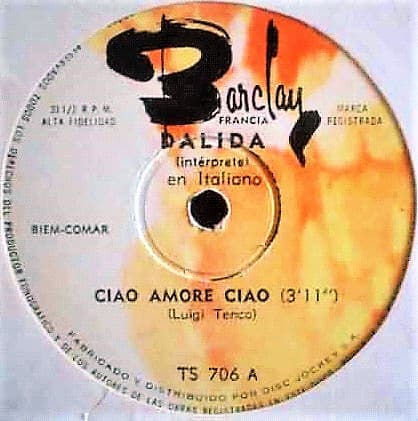Dalida — Ciao Amore Ciao / El Sol Muere = Il Sole Muore