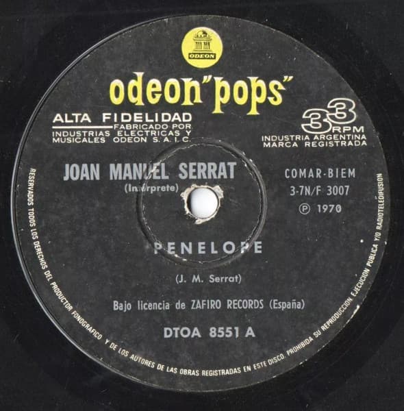 Joan Manuel Serrat — Penélope / Manuel