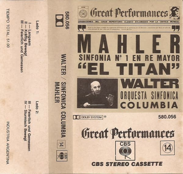 Mahler & Walter & Orquesta Sinfónica Columbia — Sinfonía Nº 1 En Re Mayor "El Titán"