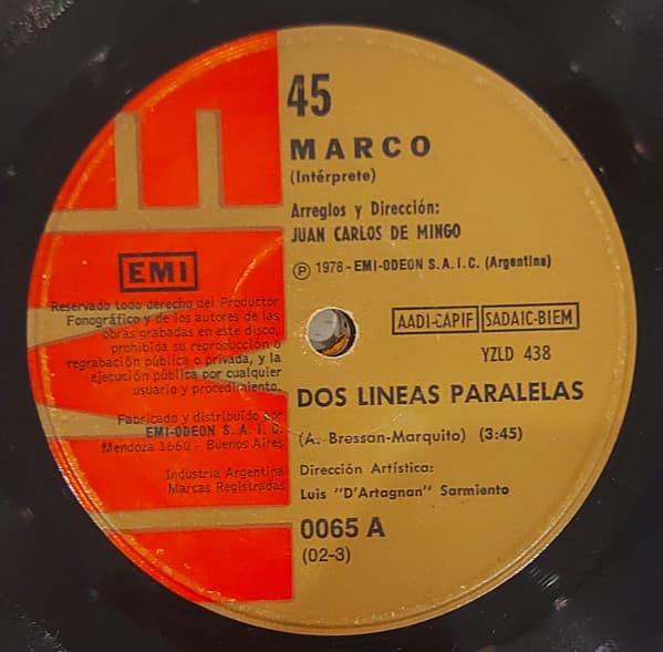 Marco — Dos Líneas Paralelas / Recuerda Que Mañana Es Domingo