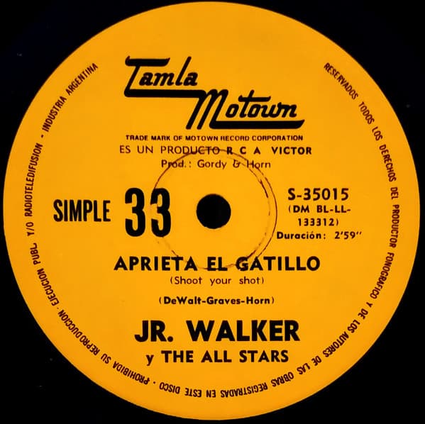Jr. Walker Y The All Stars — Aprieta El Gatillo / Soy Corredor