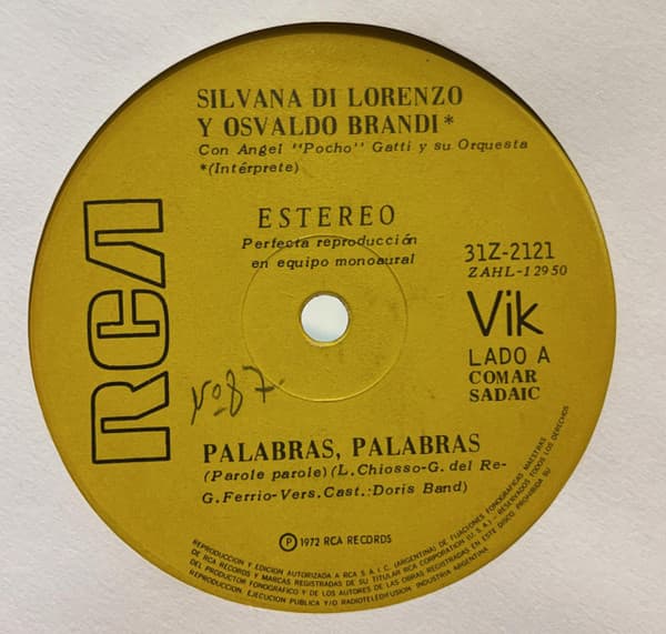 Silvana Di Lorenzo — Palabras, Palabras / En La Paz Del Dia