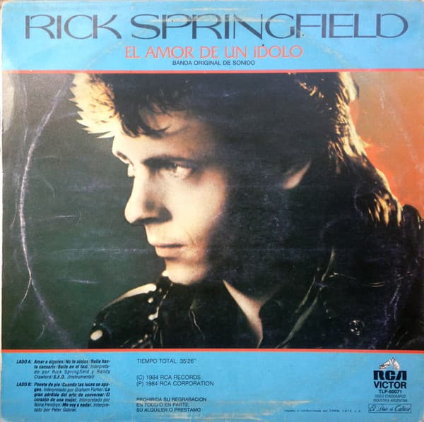 Rick Springfield — El Amor De Un Ídolo (Hard To Hold) Soundtrack