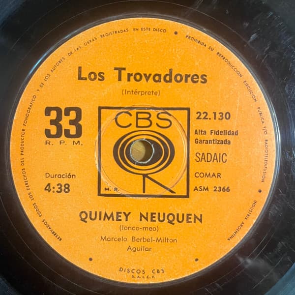 Los Trovadores — Quimey Neuquén / Cielito Mío