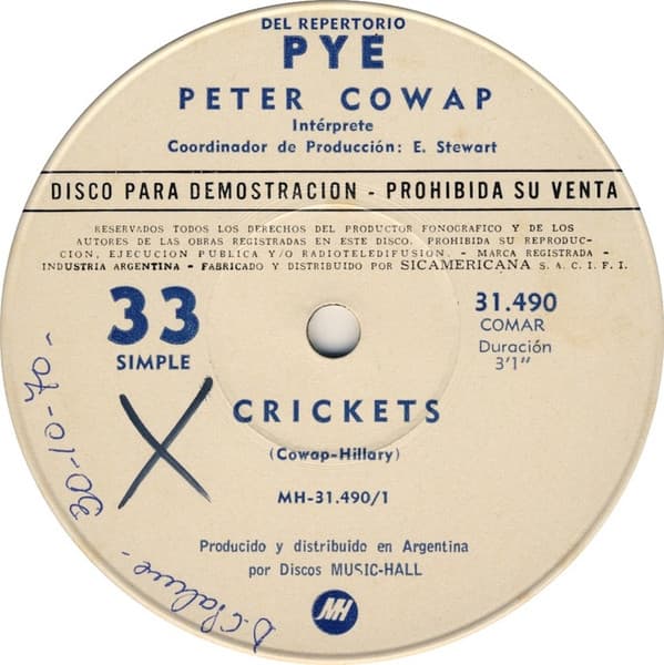 Peter Cowap — Crickets