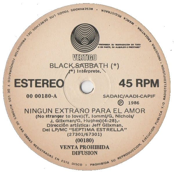 Black Sabbath Featuring Tony Iommi — Ningun Extraño Para El Amor (No Stranger To Love)