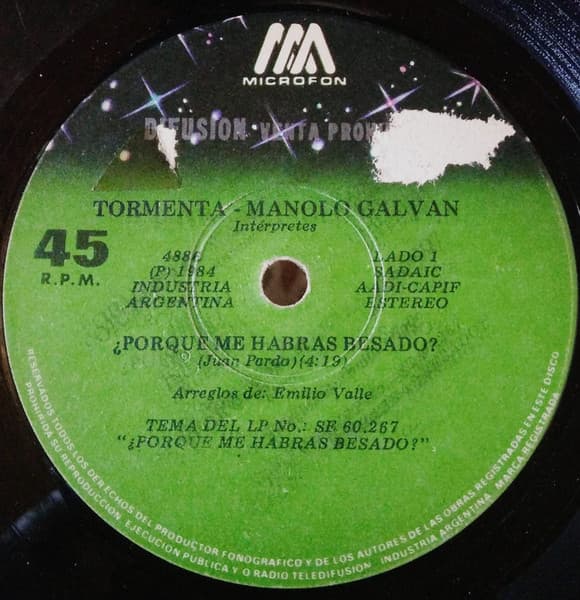 Tormenta & Manolo Galván — Porque Me Habras Besado? / Mujer Imaginada