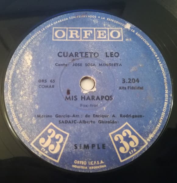 Cuarteto Leo — Mis Harapos / Doña Petrona