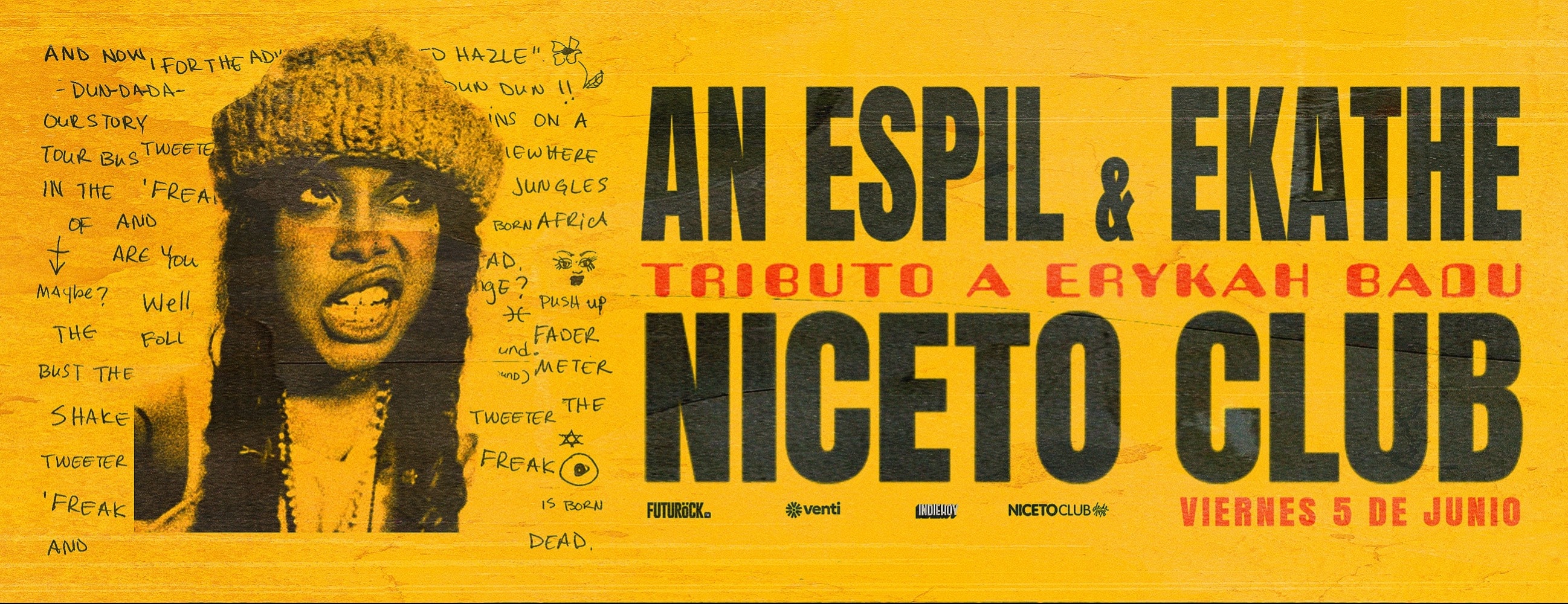 AN ESPIL + EKATHE/Tributo a Erikah Badu en Niceto Club (+18 años)