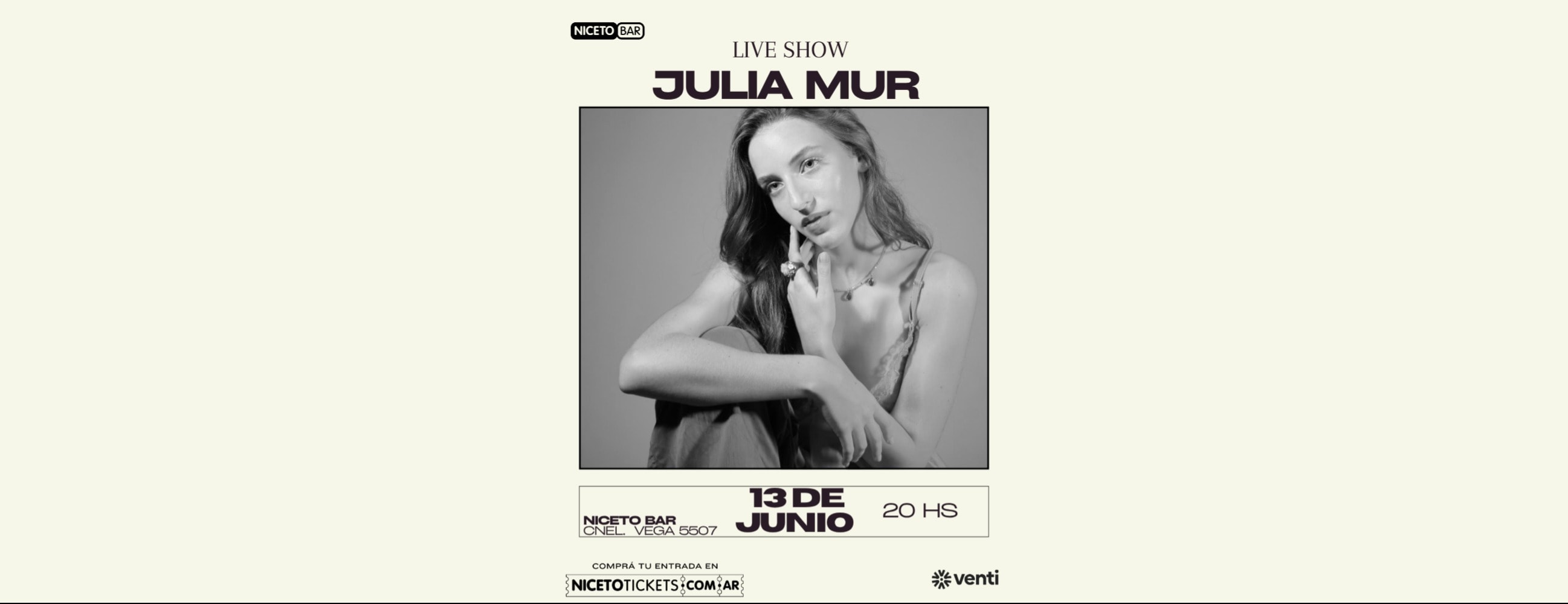 Julia Mur en Niceto Bar
